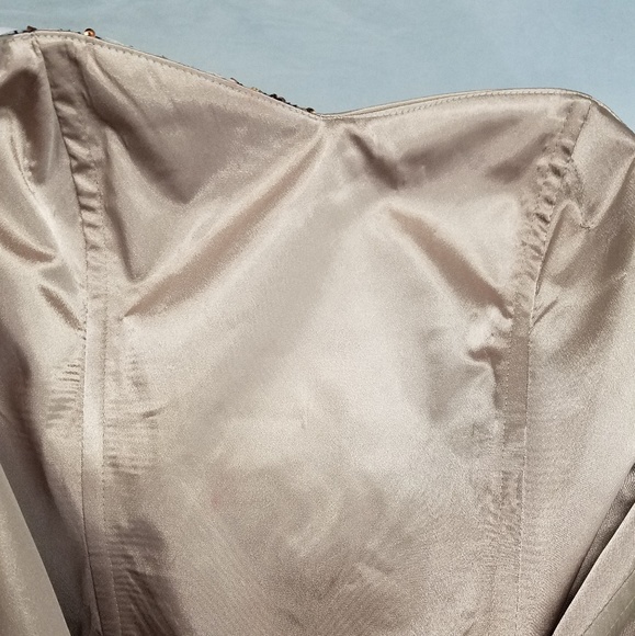 Gorgeous NWT ABS gold sequin strapless dress, 14 - Picture 6 of 8